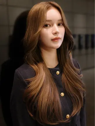 ロング カラー 韓国くびれヘア 顔まわり新宿/さやかのヘアスタイル