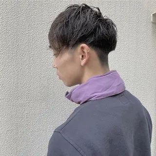 ショート カラー メンズ CLUTCH天王寺 西藤遥河のヘアスタイル