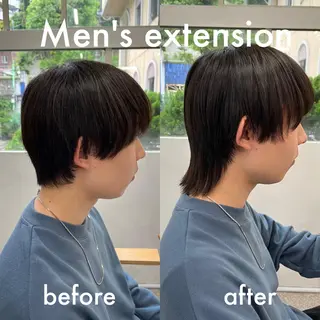 ショート エクステ ハイトーン 💭黒崎ハルカのヘアスタイル