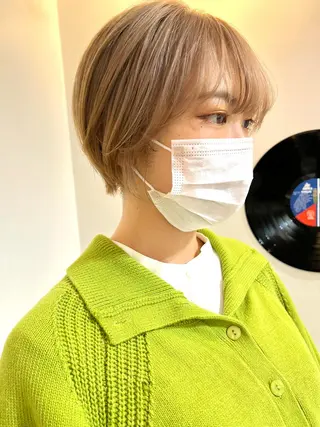 ショート カラー ヘアアレンジ 🧨ブリーチー×ボブ レイヤー💎じゅえるのヘアスタイル