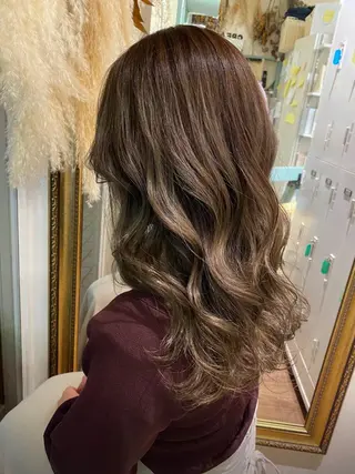 セミロング カラー 透明感カラー/韓国 ヘア🩶yuri🩵のヘアスタイル