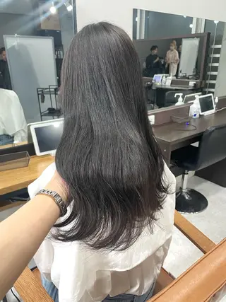 セミロング カラー ヘアアレンジ 🌷FUKA🌷 まろやかハイトーンのヘアスタイル