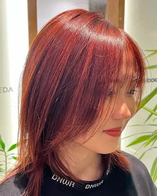ミディアム カラー juve.別府店所属・ヤマダ ルカのヘアスタイル