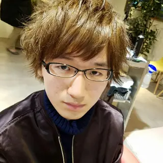 ショート カラー ヘアアレンジ メンズ Blanc 梅田所属・田中 光のヘアスタイル