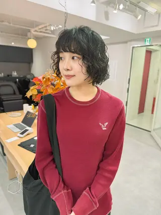 ショート パーマ パーマ＊ 顔まわり似合わせのヘアスタイル
