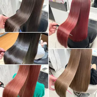 ロング 京都レイヤーカット/ 縮毛矯正/羽柴りくのマツエク・マツパデザイン