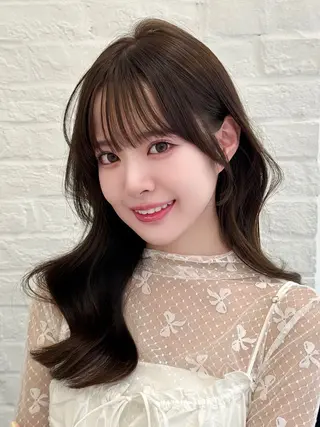 セミロング 映える顔まわり/前髪 特化 💗 ユキマのヘアスタイル