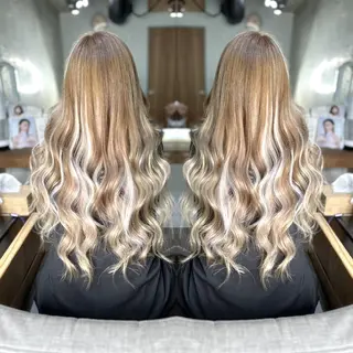 ロング パーマ カラー 韓国特化🌿カラー❌ エクステ👩祐樹💚のヘアスタイル
