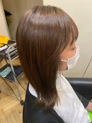 セミロング ⭐️透明感カラー/ パーマ⭐️宮野翔のヘアスタイル