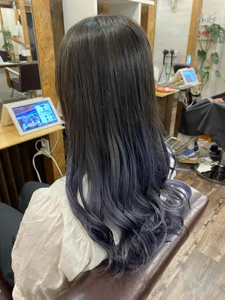 ロング カラー ブリーチ毛対応酸性 ストレート🌈サキのヘアスタイル