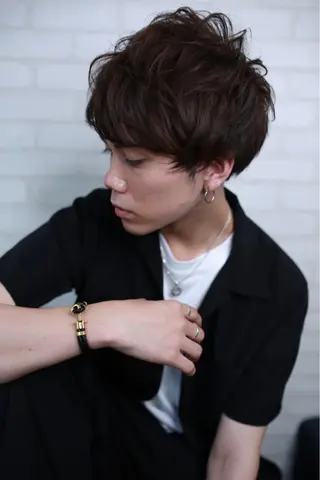 ショート カラー パーマ ヘアアレンジ メンズ キッズ ネイル マツエク・マツパ premier modelsのヘアスタイル