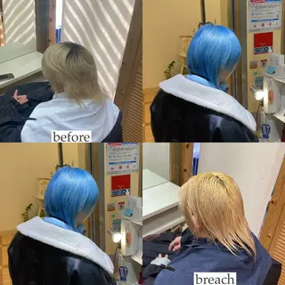 ショート カラー メンズ 🌈原宿🥣ケアブリ ーチ🥣平城秀馬🌈のヘアスタイル