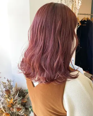 ミディアム カラー パーマ OVER→三軒茶屋 /縮毛矯正・髪質改善のヘアスタイル