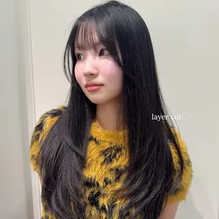 ロング 透明感🍨レイヤー ヘアセット/miyuのヘアスタイル