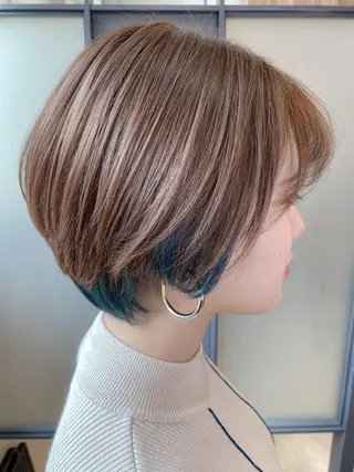 ショート カラー eclair.髪質改善&トリートメント所属・【艶髪、透明感】西村 有司のヘアスタイル