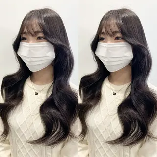 ロング 縮毛矯正/髪質改善 /レイヤー/韓国のヘアスタイル