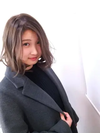 ミディアム カラー 岩崎 裕司のヘアスタイル