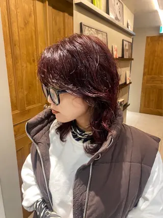 セミロング ナミ🩶暗髪/暖色 ❤️/透明感/縮毛のヘアスタイル