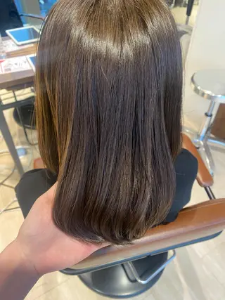 ミディアム カラー 佐藤 悠衣/透明感 カラー/似合わせ前髪のヘアスタイル