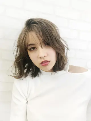 ミディアム カラー パーマ ヘアアレンジ メンズ キッズ ネイル マツエク・マツパ premier modelsのヘアスタイル