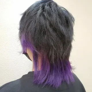 ミディアム カラー 推しアニメカラー🌈 ツヤ透明感カラー🦄のヘアスタイル