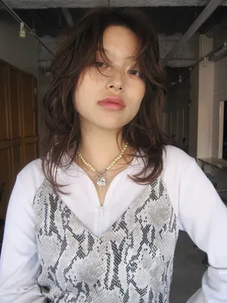 ミディアム カラー ルカ/ レイヤーカット🍓のヘアスタイル