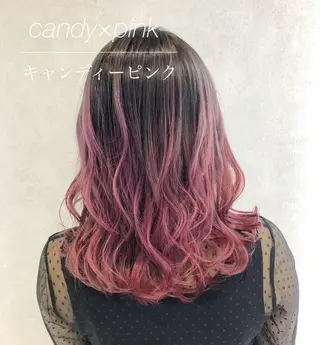 セミロング カラー 代表/七瀬/ギャル/ シールエクステ/渋谷のヘアスタイル