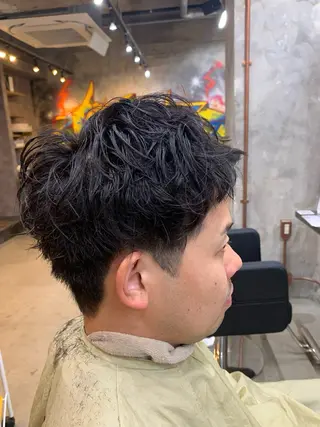 パーマ メンズ ⚡️メンズパーマ特化 mens支持◎/忠地のヘアスタイル