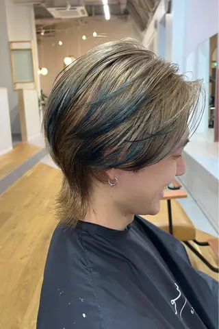 メンズ marino/ カラー/顔周りカットのヘアスタイル