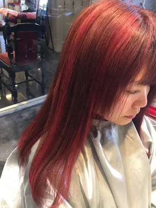 セミロング カラー otto滑川市 yukaのヘアスタイル
