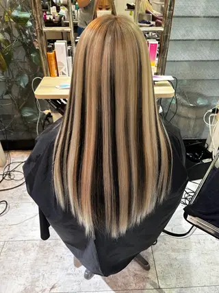 ロング カラー ‼️最新ハネエクステ 原宿のヘアスタイル