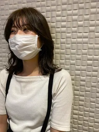ミディアム 栗原 瑞稀のヘアスタイル