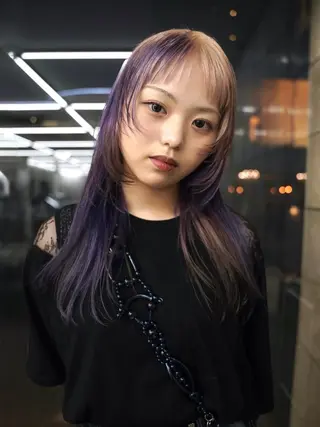 セミロング カラー ベージュデザイン パーマKaito🌸のヘアスタイル