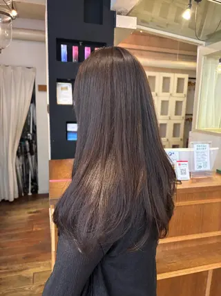 ロング カラー くいた あやなのヘアスタイル