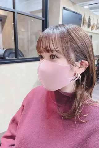 セミロング カラー ヘアアレンジ 🤍清楚系 韓国レイヤー🤍拓朗のヘアスタイル