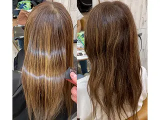 ミディアム パーマ 縮毛/レイヤー 韓国/橋口のヘアスタイル