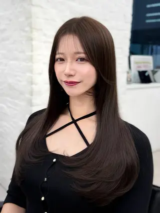 ロング カラー 韓国ヘア×顔まわり 🇰🇷和知拓郎のヘアスタイル