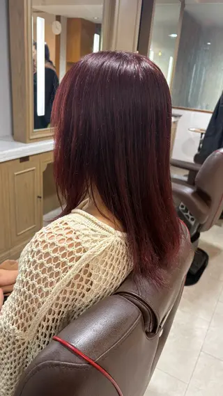 ミディアム カラー 松本 りんのヘアスタイル