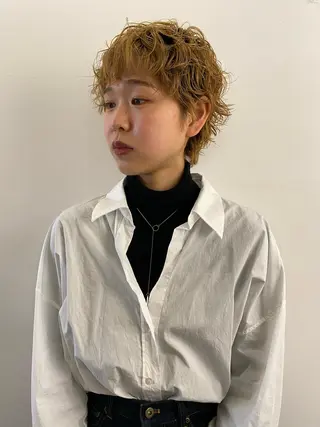 ショート パーマ パーマ、髪質改善 菊地美月のヘアスタイル
