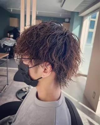 ショート パーマ メンズ Agu hair onyx所属・松本 康佑のヘアスタイル