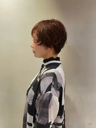 ショート カラー パーマ 似合わせカット カラー🪿 moeのヘアスタイル