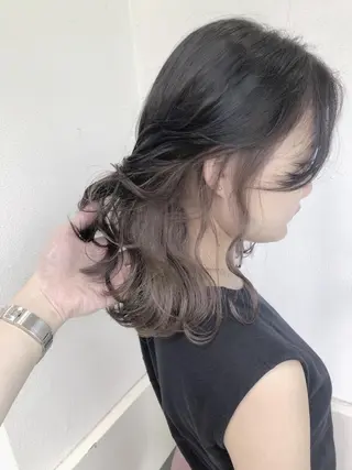 ミディアム カラー GiseL天神カラー 髪質改善/ブリーチのヘアスタイル