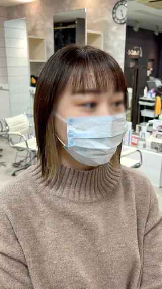 ショート カラー ヘアアレンジ インナー×縮毛矯正 ピンクカラー澤井里菜のヘアスタイル