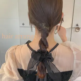セミロング ヘアアレンジ 似合わせヘア🤍 面田法子のヘアスタイル