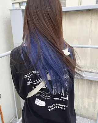 ロング カラー ﾊｲﾄｰﾝ/ｼｮｰﾄ 村上淳乃🐥のヘアスタイル