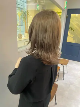 ミディアム カラー きよはらちさき🍑 柔らかカラー🌱🫧のヘアスタイル