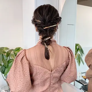 ミディアム カラー ヘアアレンジ ブリーチなしカラー/ 髪質改善/寺門束のヘアスタイル