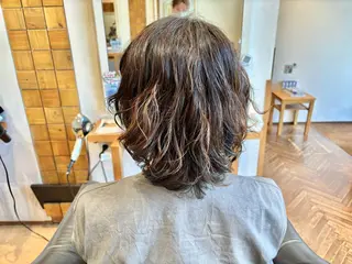 ミディアム パーマ 秋山知穂🌸縮毛矯正 ショートお任せ🌸のヘアスタイル