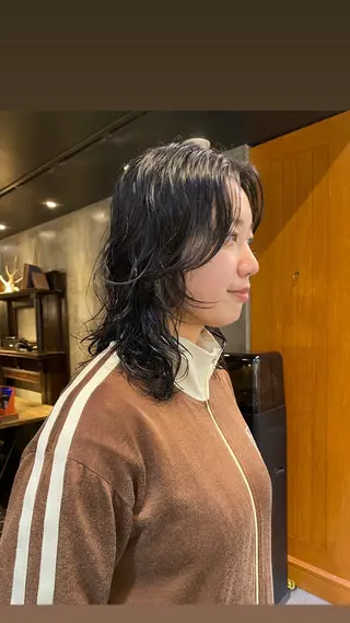 セミロング パーマ ルカ/ レイヤーカット🍓のヘアスタイル