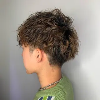 パーマ メンズ AMI ウルフパーマ/メンズのヘアスタイル